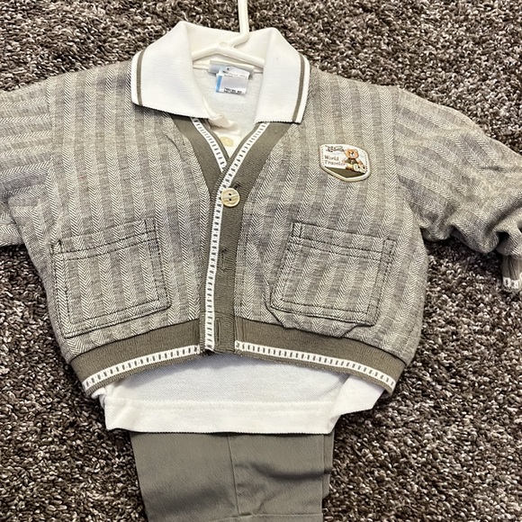 Two full outfits and one sweater/jacket all three outfits are size 18 month - Picture 2 of 4